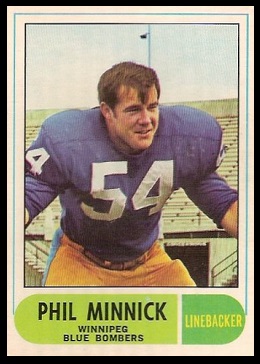 Phil Minnick - 1968 O-Pee-Chee CFL #58 - Vintage Football Card Gallery